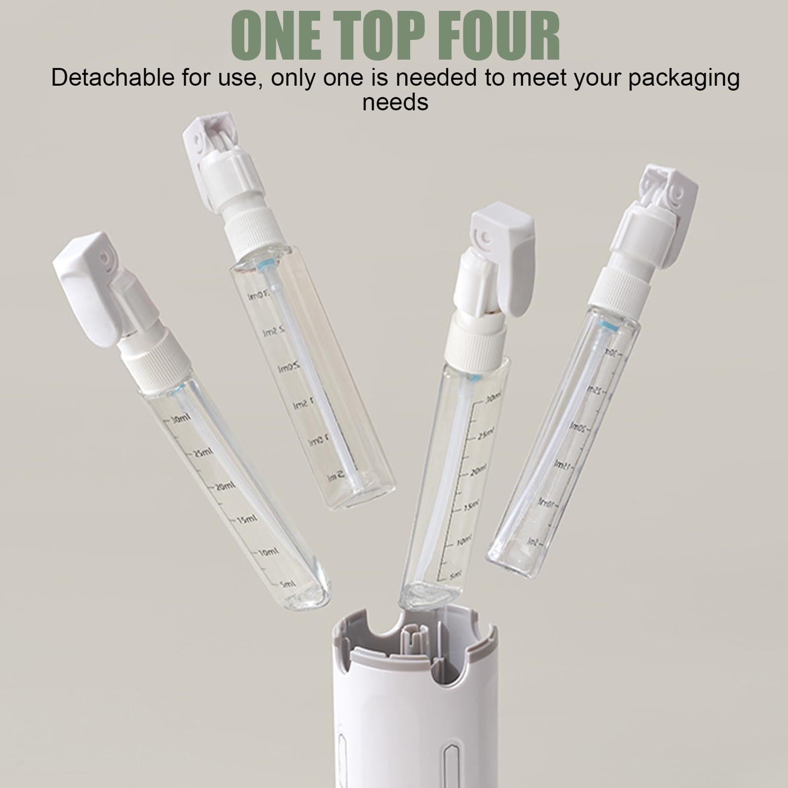 Flacon Voyage Rechargeable, Flacon Distributeur De Voyage 4 En 1, Contenant Voyage Anti-Fuite Portable, Kit Voyage Produit Toilette Pour Shampoing,Lotion, AprèS-Shampoing,Avec éChelle Et éTiquette (A)