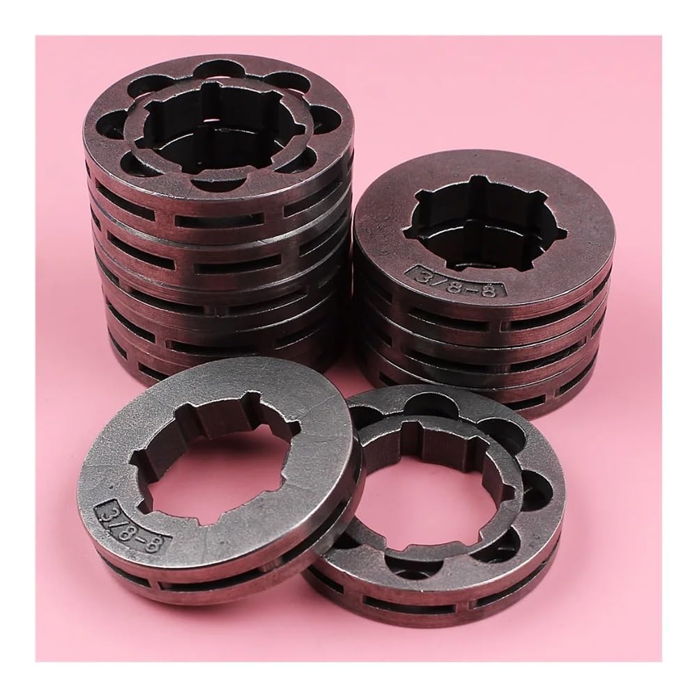 Lote de 10 piñones for Motosierra 162, 181, 266, 268, 272, 281, 288, 362, 365, 371 y 372, Paso de 3/8 Pulgadas, 8 Dientes, Estriado estándar de 22 mm.