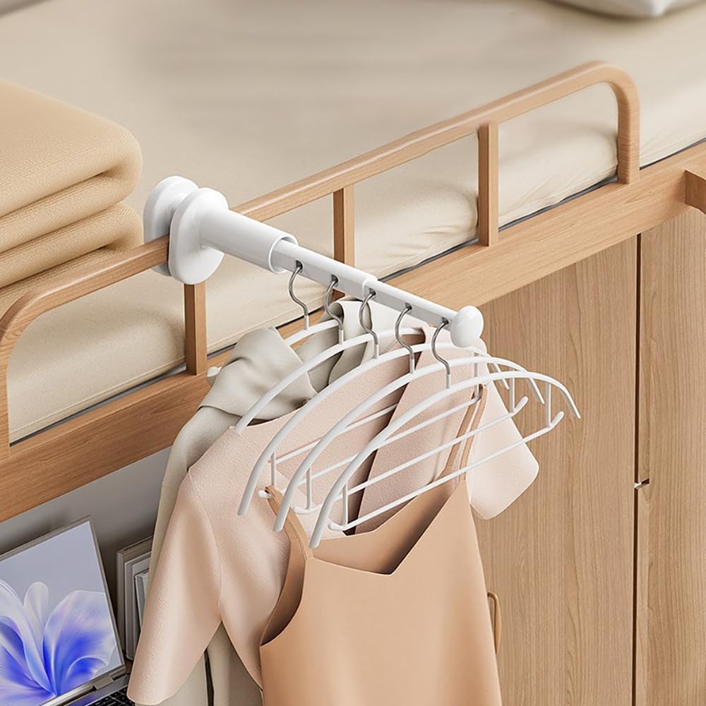 Portable Travel Clothes Drying Rack - Clamping Design- Retractable Rob - Anti-Scratch Silicon Pad - Enhance Stability - Suitable for Door, Drawer, Luggage Handle