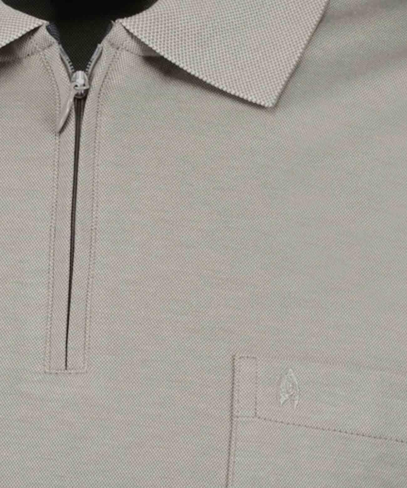 RAGMAN Męska koszulka polo Softknit z zamkiem błyskawicznym