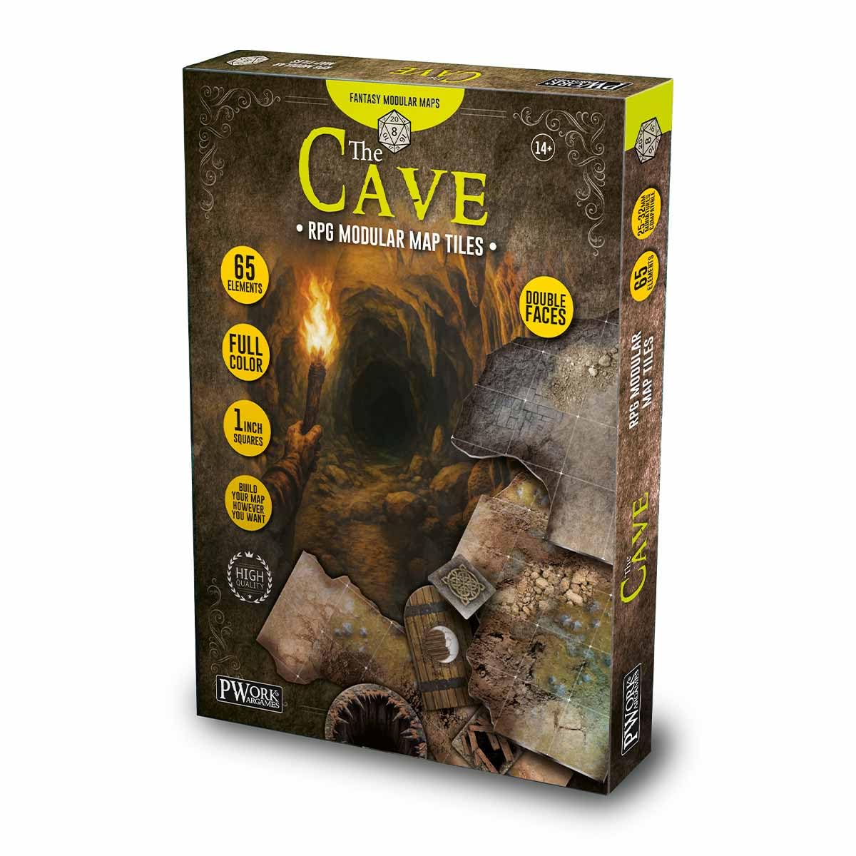 The Cave - RPG Modular Map Tiles - dwustronne płytki na karty