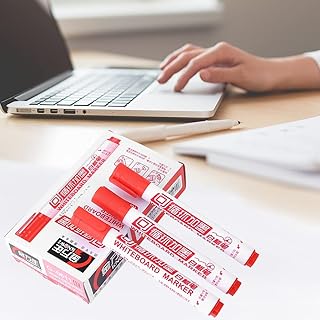 Zerodis 10pcs Dry Erase Markers, Erasable Whiteboard Marker Pens Whiteboard Markers Erasable Marker Pen Smudge-Free Markers for Dry-Erase Whiteboards, Glass, Blackboard Label(Red)