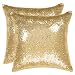 YeVhear - Set di 2 federe per cuscino con paillette, comode e luccicanti, per Natale, giorno del Ringraziamento, Capodanno, 16 x 16 pollici