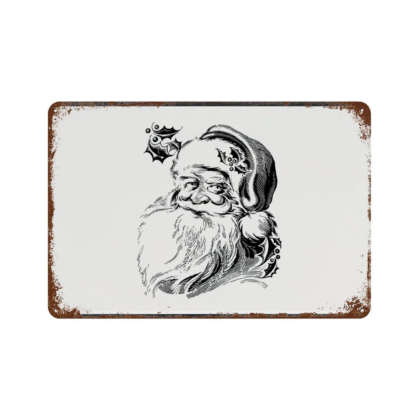 xiaoxiaoshen Vintage Santa Wall Decor Art Metal Tin Poster Modern Home Decor Art Home Bar Shop Decorations Vintage Sign 20x30cm