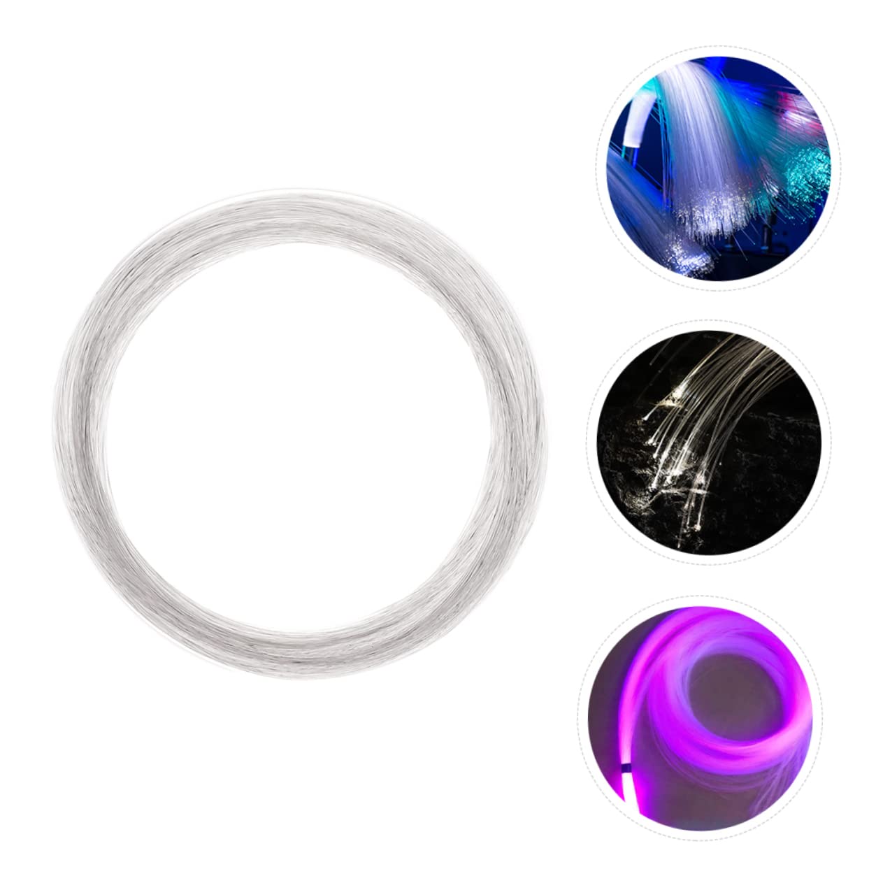 DOITOOL 9pcs Flexible Fiber Optic Cable 100m Long Led Glow Cable No Electrical for Ceiling Lights Water Resistant Heat-