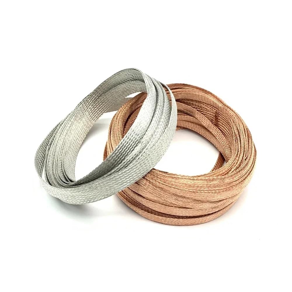 2 4 6 8 10 12 ~ 28 mm ocynowana miedziana tuleja zwijana, pleciona tuleja kablowa, termokurczliwa, rękawy ochronne na kable, czerwona miedź, 5 m szerokości 18 mm