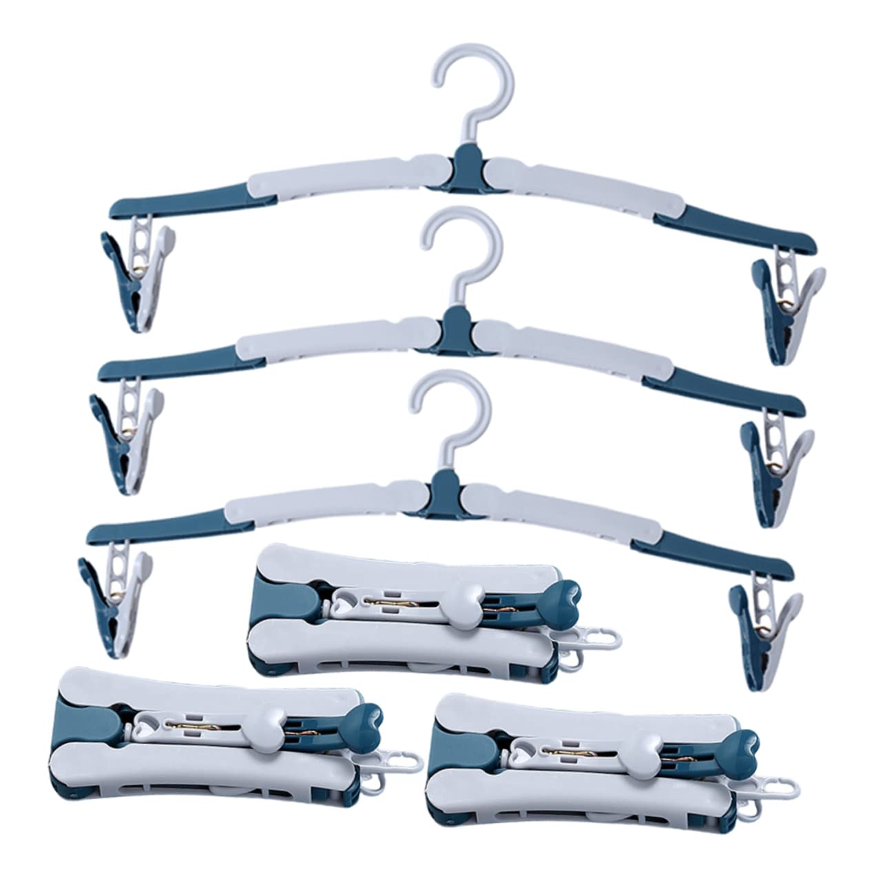 KICHOUSE 6PCS Collapsible Clothes Hangers Portable Travel Hangers for Home Closet and Outdoor Use Non Slip Design