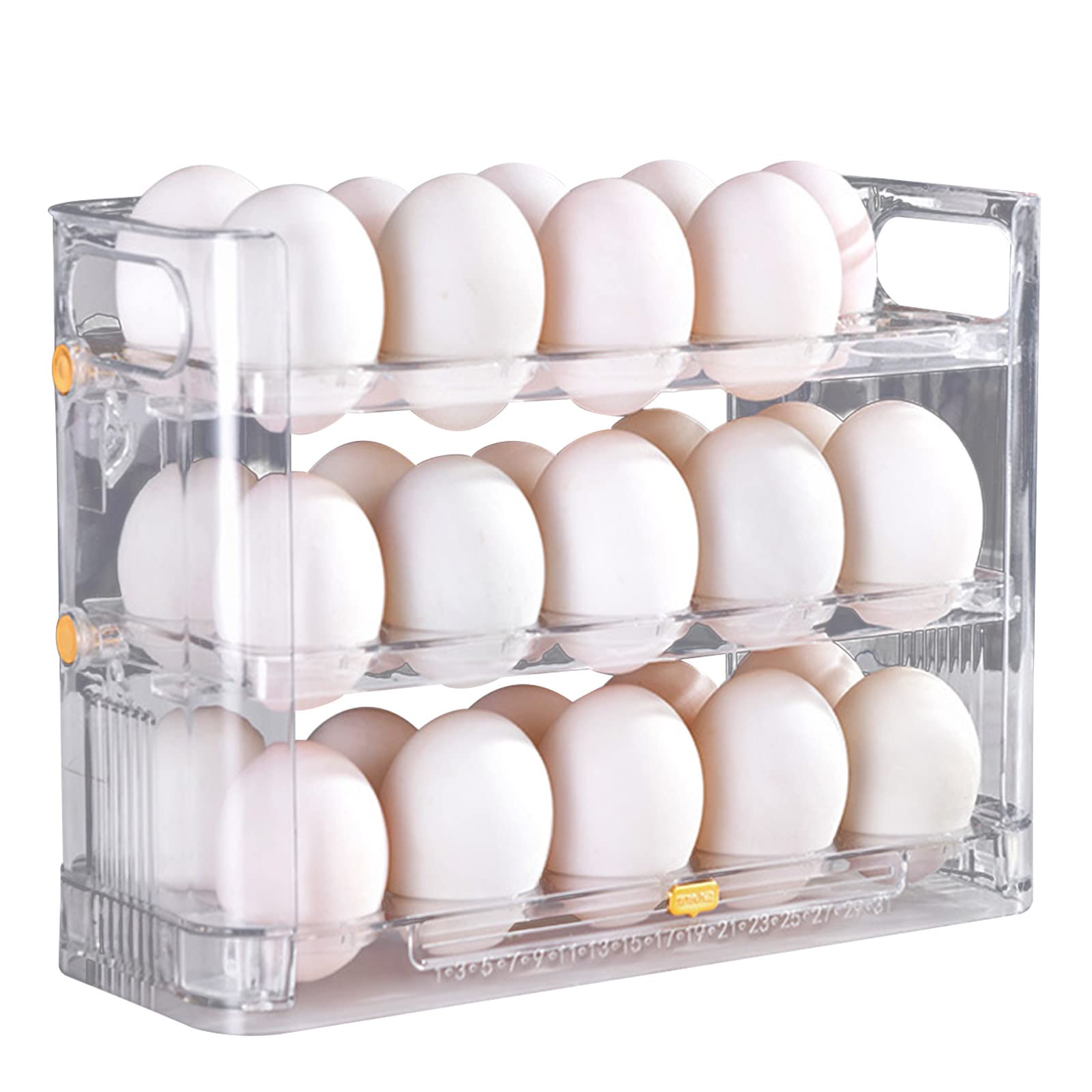 YROHGKPN Egg Storage Box Refrigerator Organizer Food Containers Fresh-keeping Case Holder Tray Dispenser Kitchen Storage Box Tray Container for Refrigerator