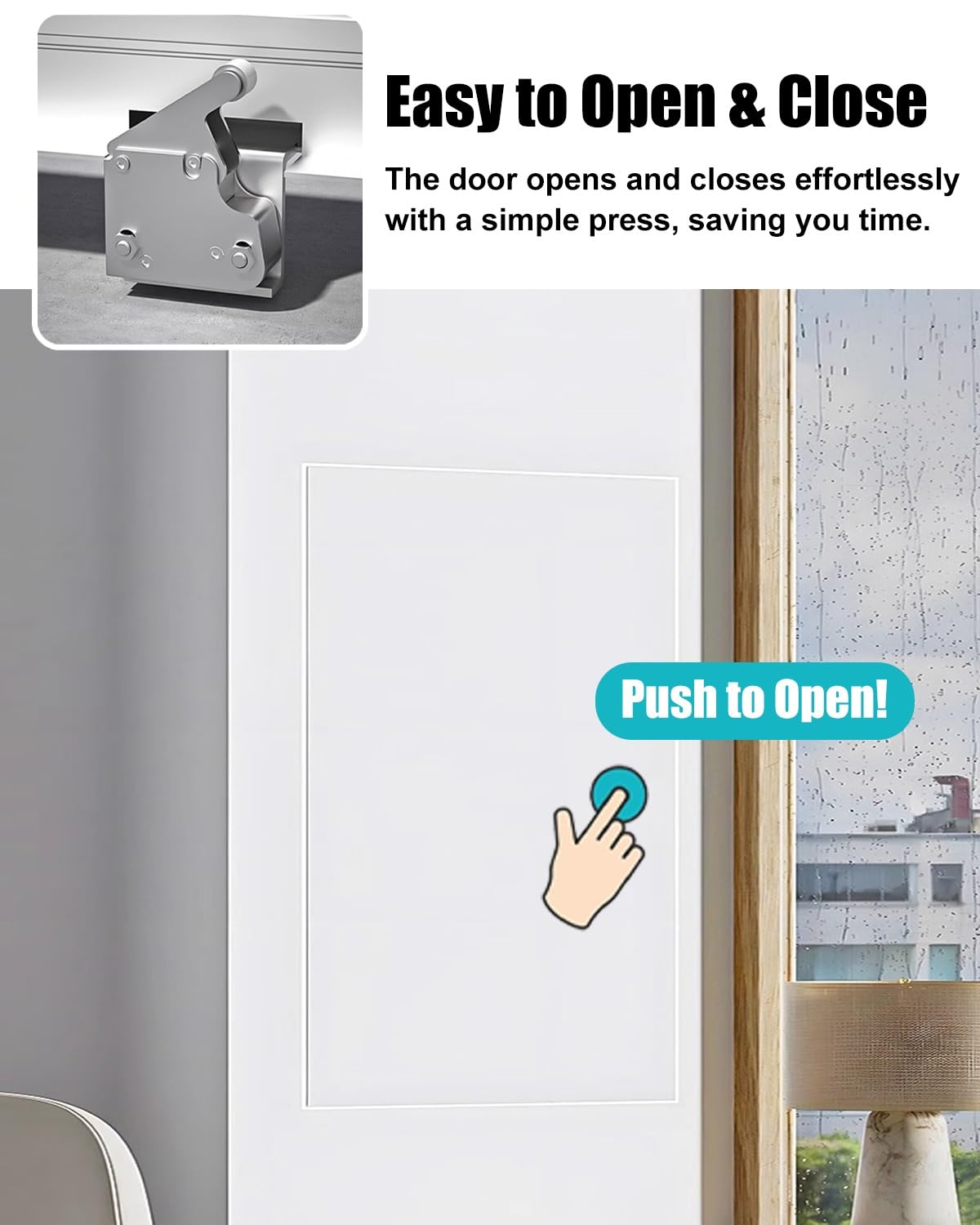 Genérico Puerta de Acceso Oculta de Gran tamaño, empotrada, con trampilla de inspección Oculta para Placas de Yeso Laminado, Tapa de inspección pintable - Solución de Acceso para Placas de Yeso lamin