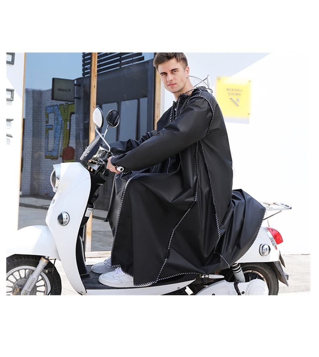 Poncho Impermeabile Poncho con Cappuccio da Uomo con Cerniera, Abbigliamento Antipioggia per Moto, Poncho da Escursionismo, Giacca Antipioggia Ambientale Attrezzatura da Pioggia(XXL)