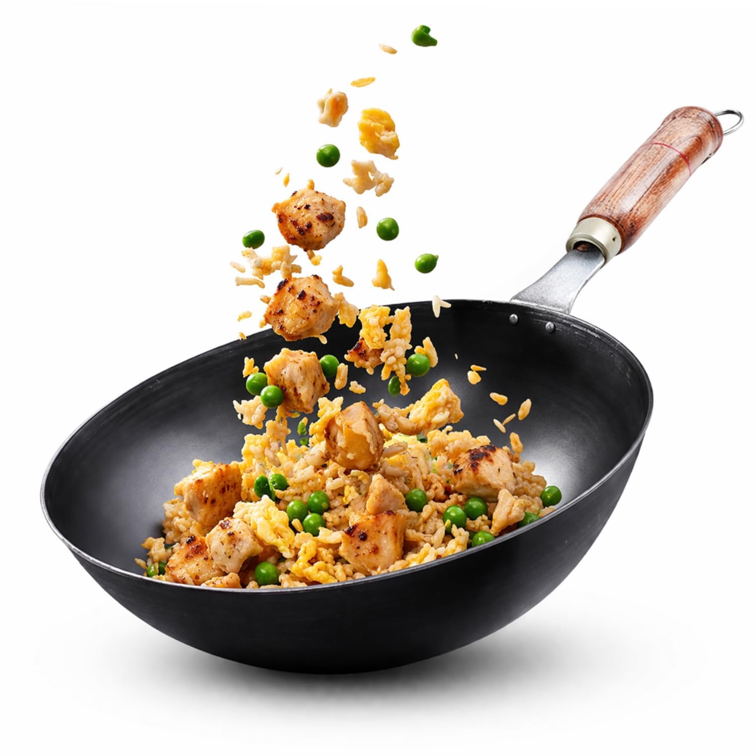 Pure Iron woks Cooking/Kadai for Frying with Wooden Handle|Stir Fry Pan 8 Inch/20 Cm, 1.2 Ltr | Pre-Seasoned kadhai Non Stick, Gas Base| 100% Pure & Toxin-Free (Wok with Wooden Handle_1.2 Ltr)-image-29