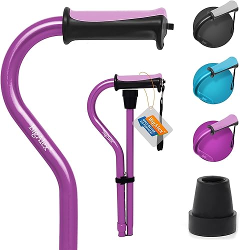BigAlex Bastón plegable, bastón plegable ajustable, bastón plegable para hombres y mujeres, ligero, ajustable, portátil, ayuda para la movilidad,