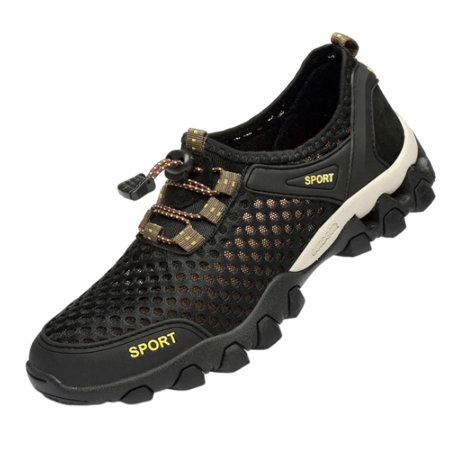 Men'S Sneakers Lightweight Breathable Male Footwear For Tennis Walking Sport 42 Black | Men'S Shoes | Athletic-image-30