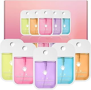 New 5 Pcs Moisturizing Hand Sanitizer,Portable Power Mist Quick-Dry Travel Size,Skin Moisturizer Tightens(5 Scents,1.3 Fl Oz)