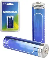 2 Pilhas Recarregáveis AA 1.2v 2700mAh Pilha Recarregável Read To Use 1200 Recargas