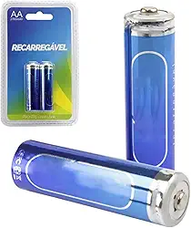 2 Pilhas Recarregáveis AA 1.2v 2700mAh Pilha Recarregável Read To Use 1200 Recargas