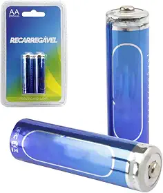 2 Pilhas Recarregáveis AA 1.2v 2700mAh Pilha Recarregável Read To Use 1200 Recargas