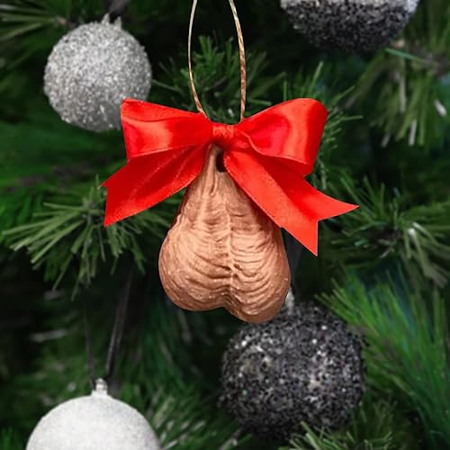 Miniatura 3 de Colgante de bola de Navidad 3D adornos divertidos de huevos para Navidad bolas 3D colgante de árbol de Navidad decoración hecha a mano adorno
