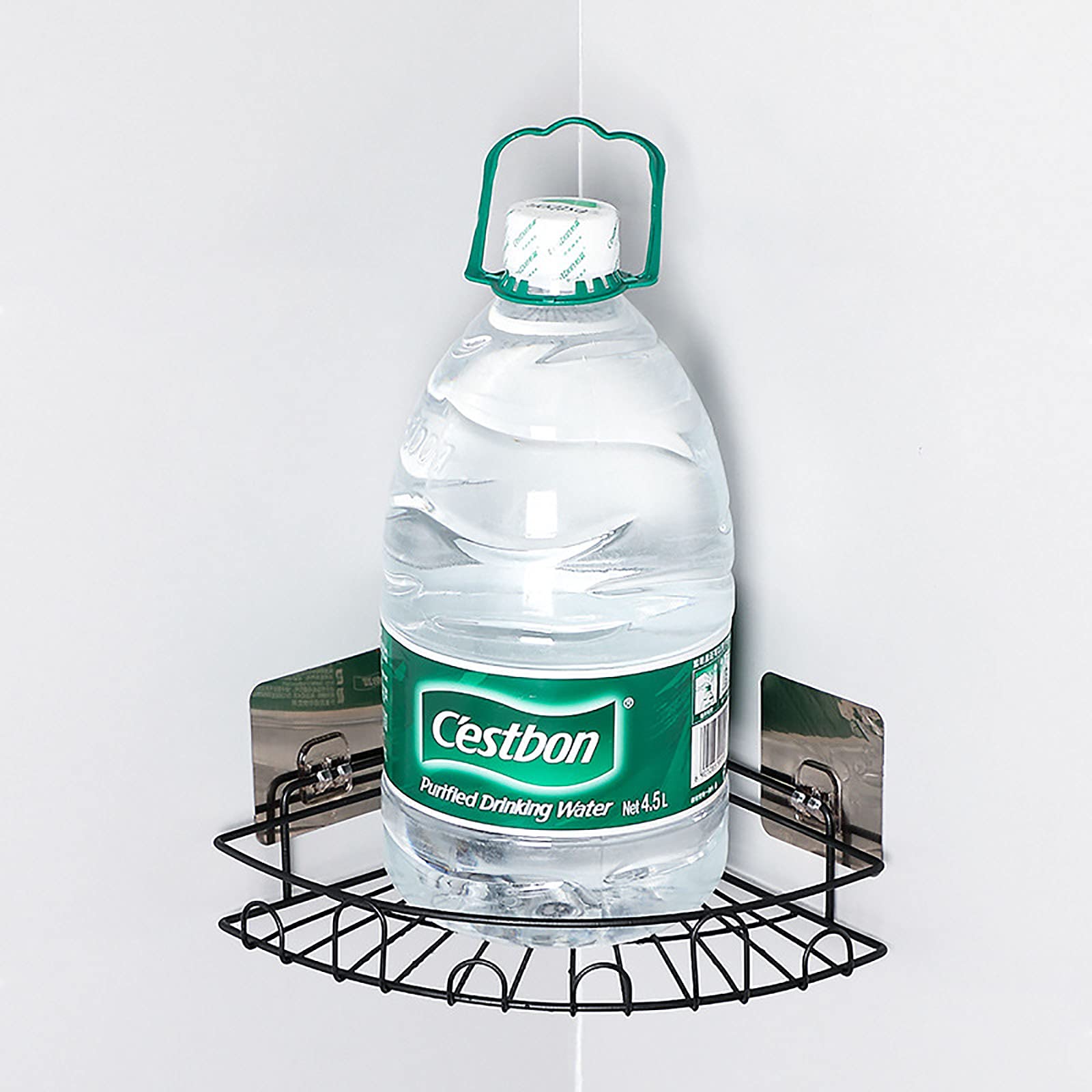 exquisitos estantes de baño Estante de Ducha baño Esquina Organizador de Ducha Estante de Almacenamiento sin perforación Estante doméstico para baño y Cocina/Negro