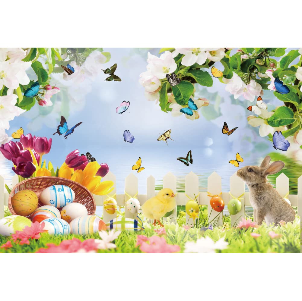 Amazon | AWERT 15x10フィート ハッピーイースター背景幕 写真