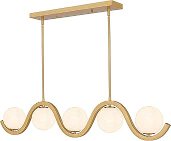 Quoizel Spherical 5-Light Aged Brass Island Light