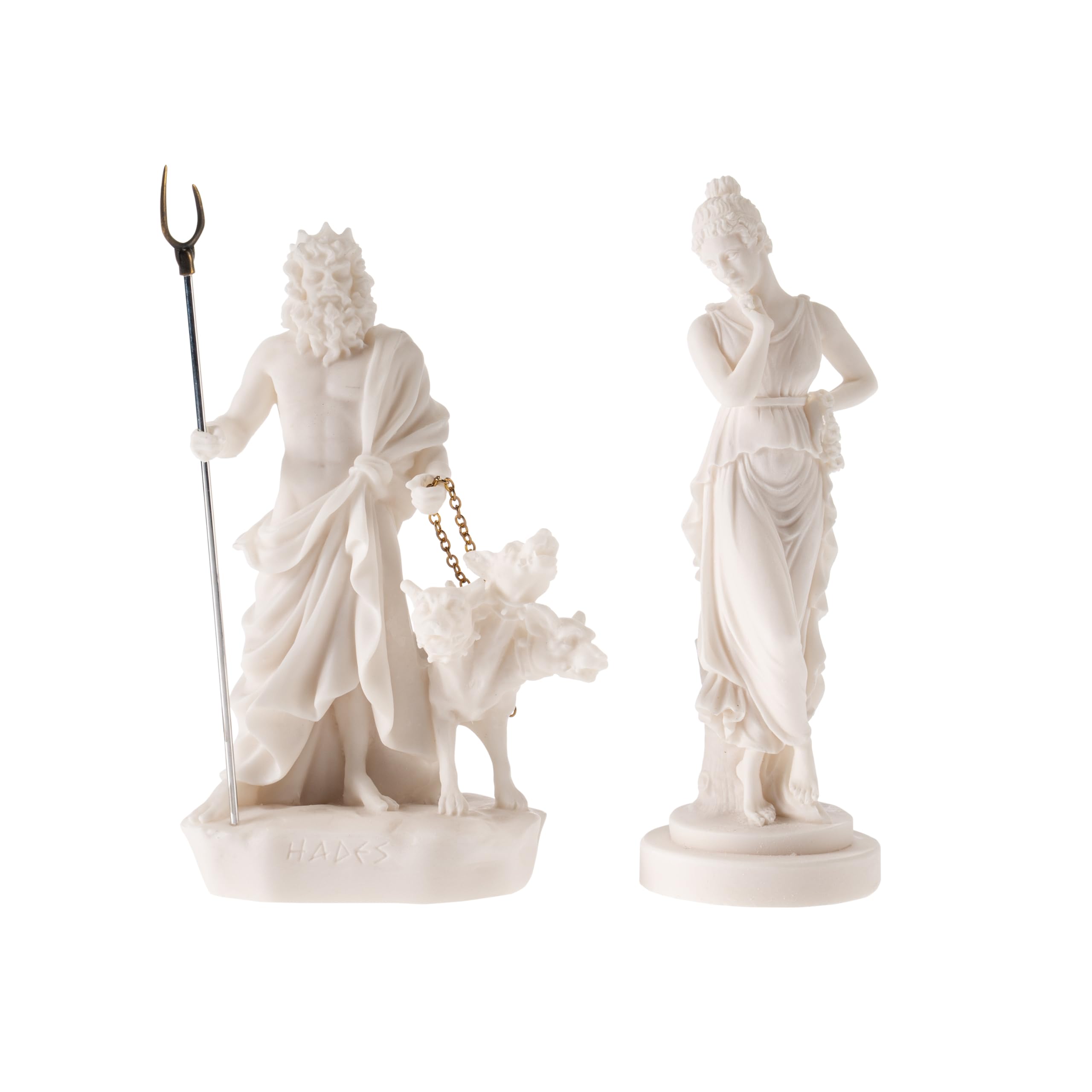 Beautifulgreekstatues White Beautiful Greek Statues Set Of Persephone Goddess And Pluto Hades Lord Of The Underworld Statue 6.29In(16Cm)