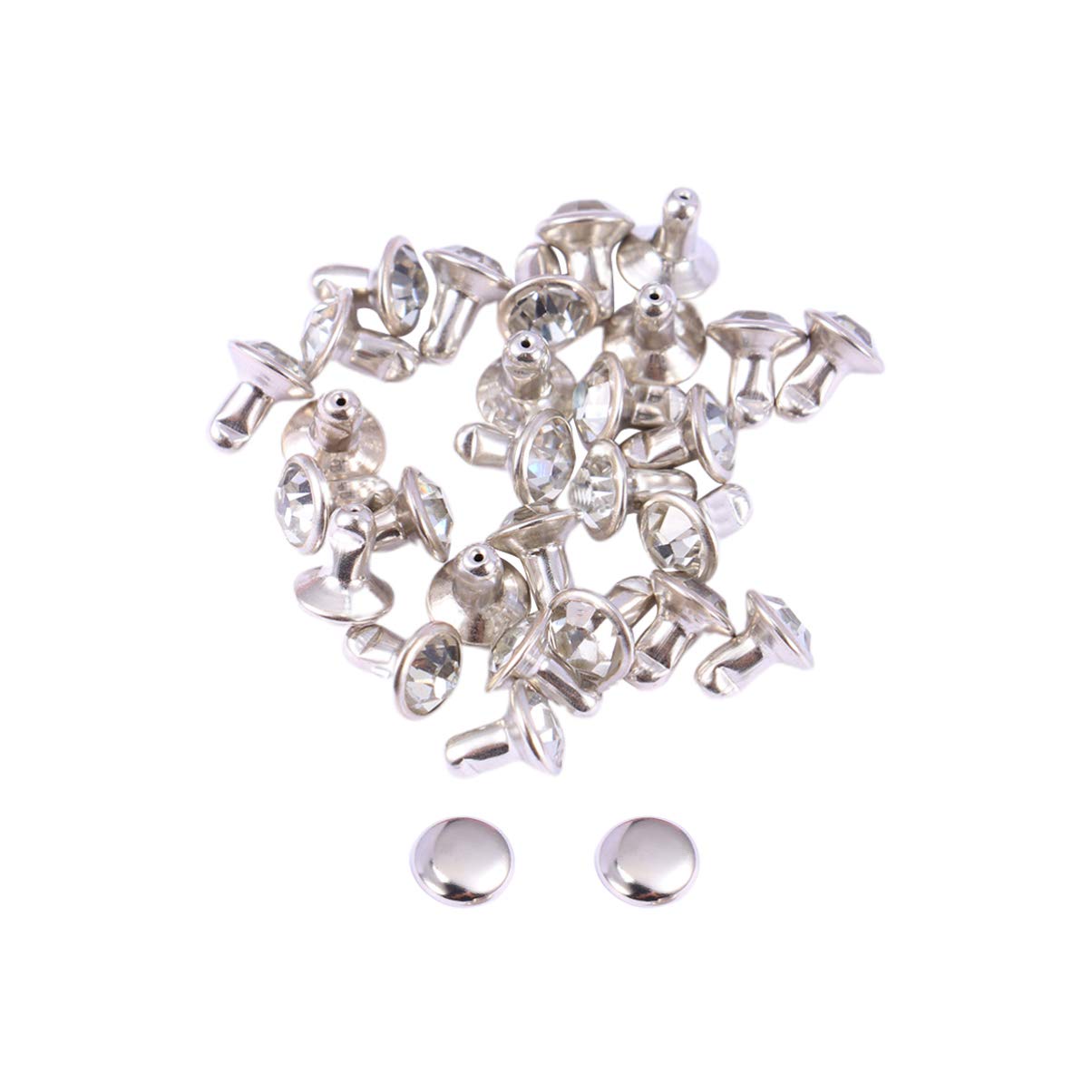 Pamtns 300 Pezzi Borchie a Rivetto con Perla Borchie Perle Rivetti Perle Bottone Perle Rivetto