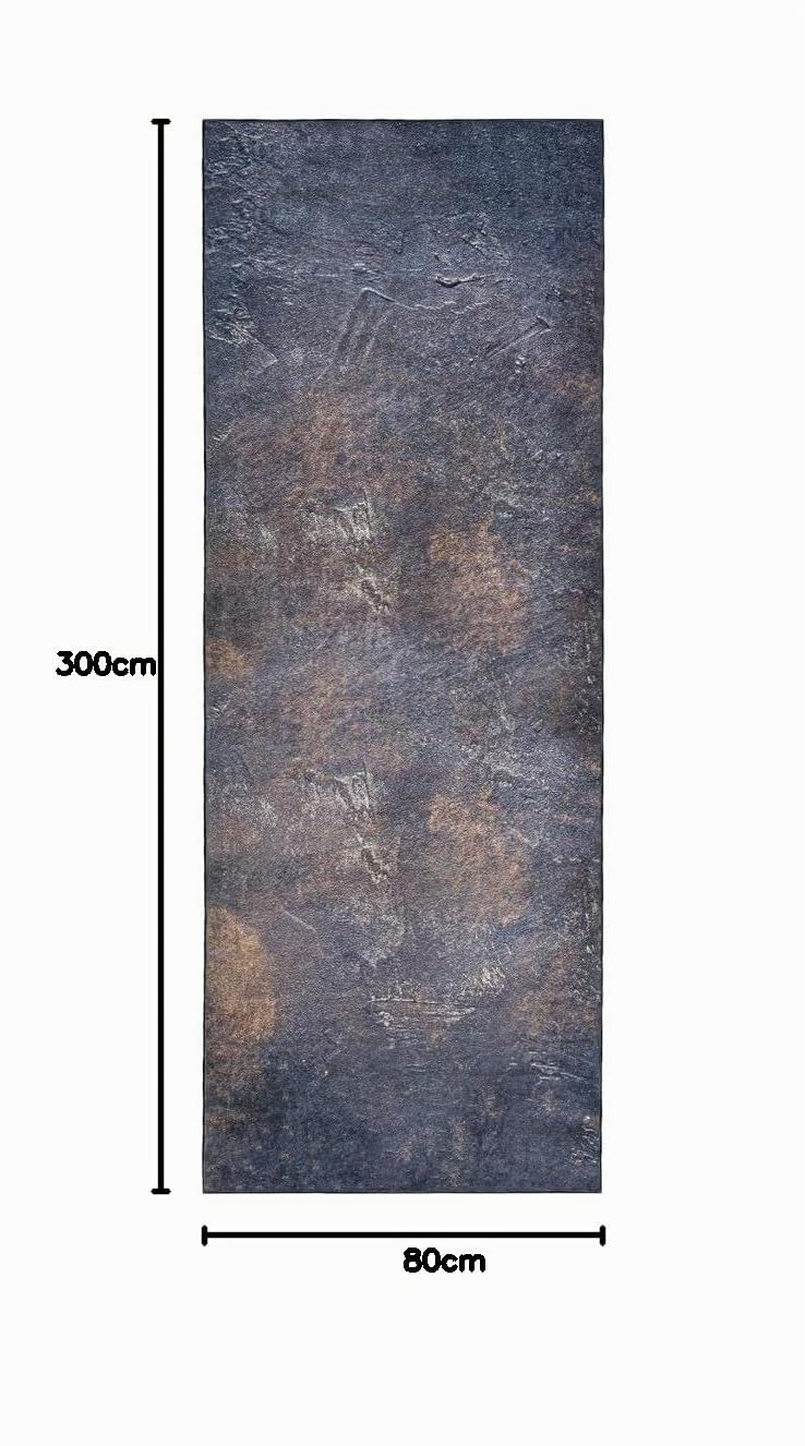 Mazovia Tappeto Cucina 80x300cm Antracite Grigio Astratto Elegante