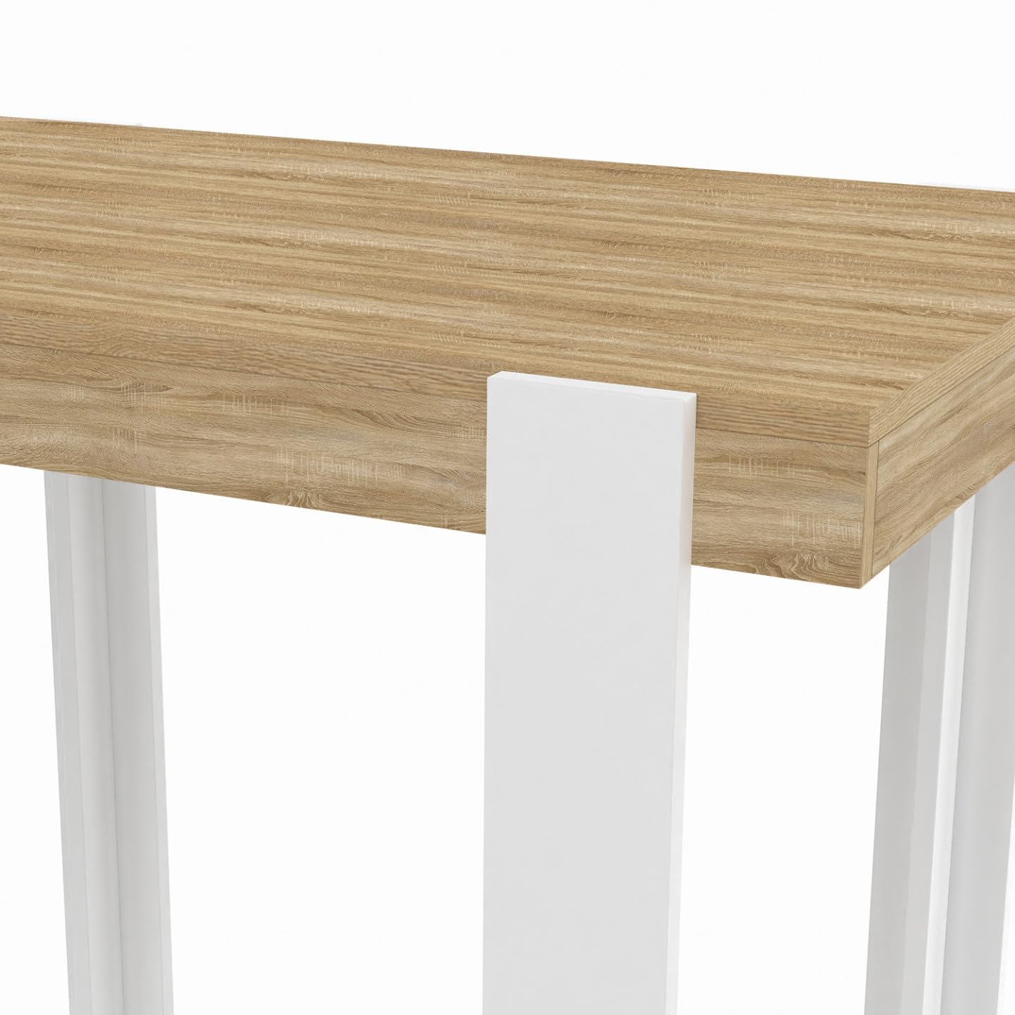 IDMarket - Table Haute de Bar Phoenix Bois et Blanc 90 cm