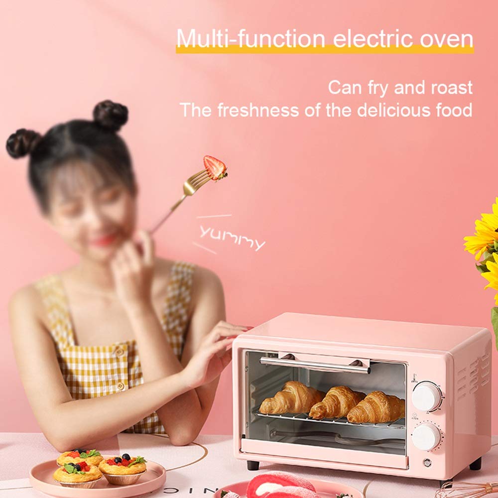 Horno Horno eléctrico 10L Hogar Multifuncional Mini Horno Electrodomésticos de Cocina Sartén Pan Snack Maker Pequeño Horno para Hornear hornos halógenos