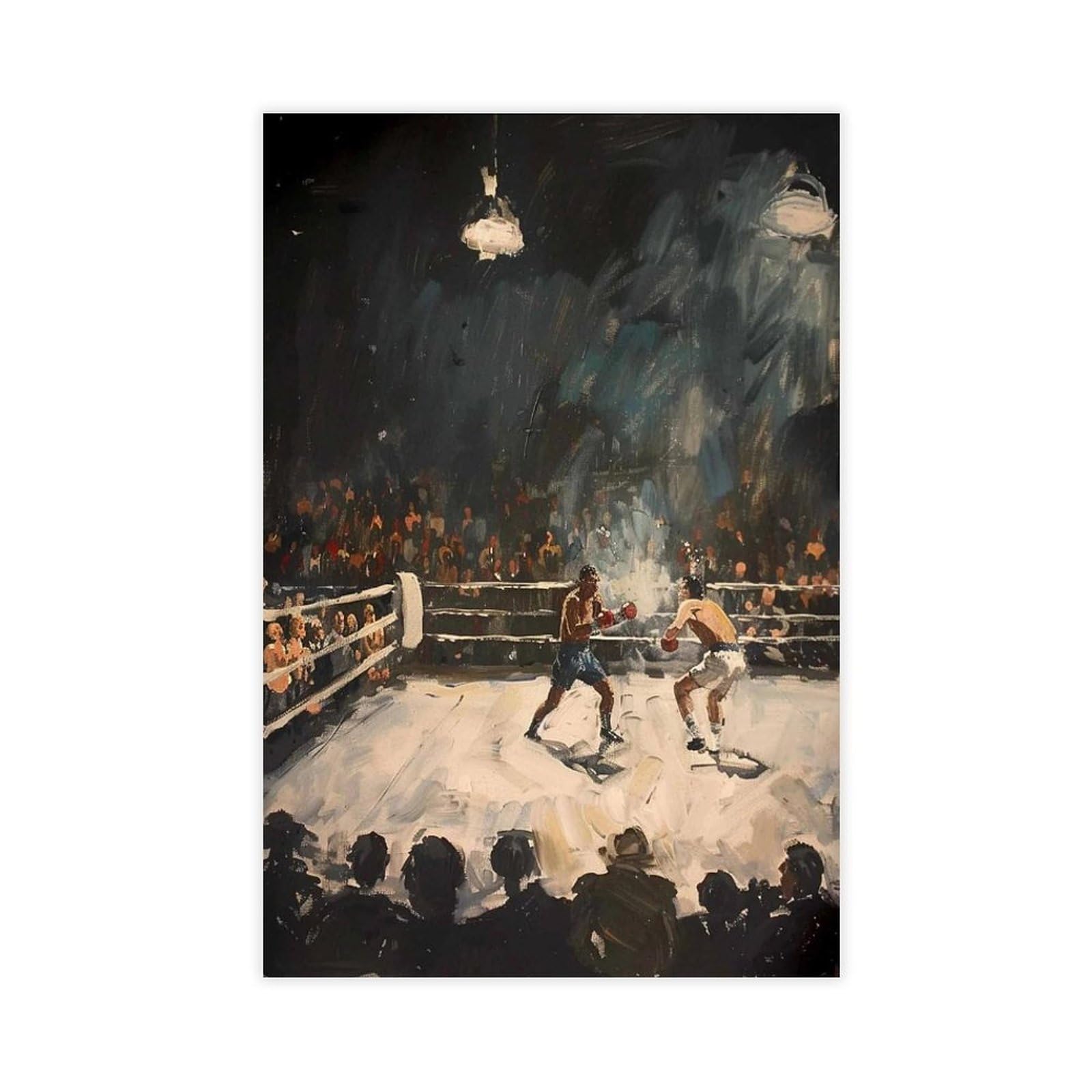 NFFBGFD Vintage Boxing Poster Canvas Poster Bedroom Decor Landscape Decor Gift 16x24inch(40x60cm)