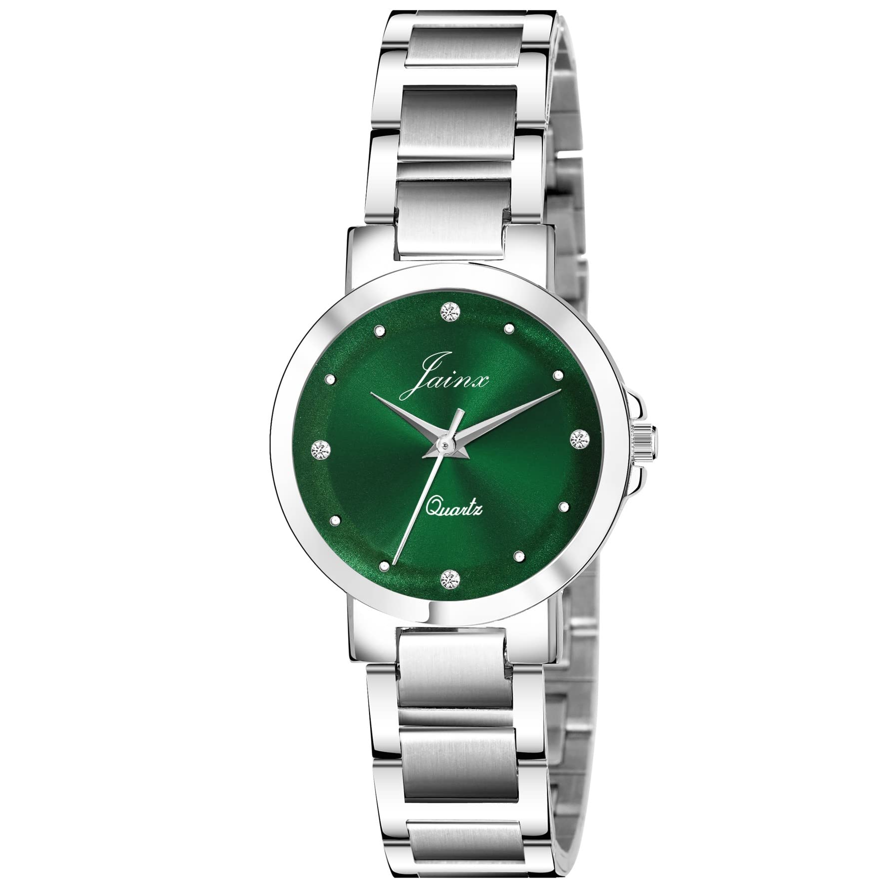 jainx Green Dial Steel Chain Analog Wrist Watch for Women - JW8515 (B0B8HF8ZC5) Amazon Price History, Amazon Price Tracker