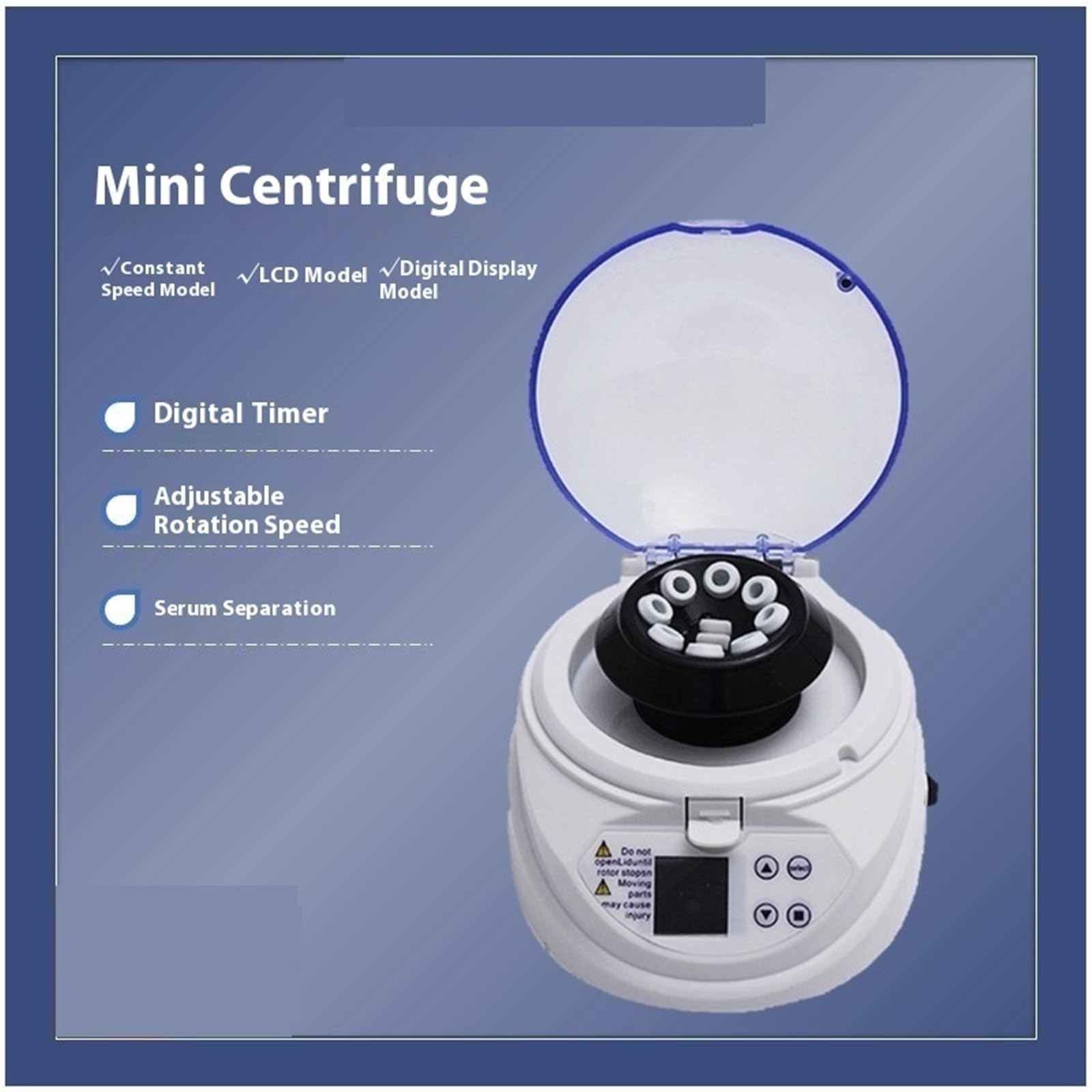 Centrifugeuse Mini centrifugeuse électrique portable for séparation du sérum, haute vitesse pour la recherche scientifique(Fixed speed 6000 rpm)