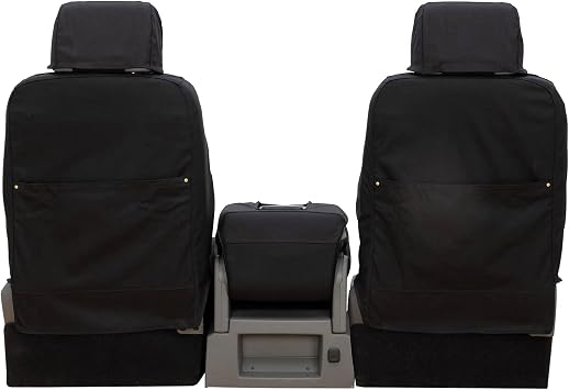 Covercraft Carhartt Super Dux SeatSaver Custom Seat Covers | SSC3480COBK | 1st Row 40/20/40 Bench Seat | Compatible with 2019-2020 Ford F-150, 2019-2022 F-250/F-350/F-450/F-550 | Black