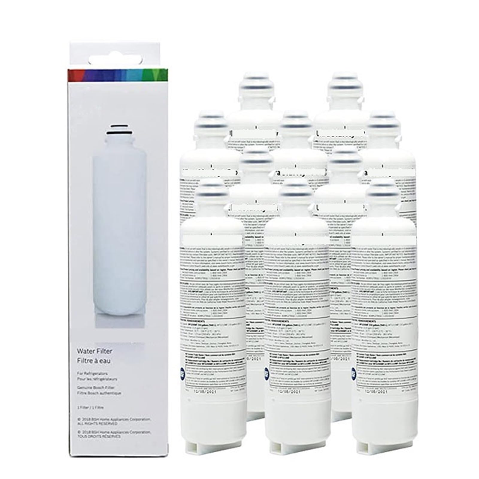Filtro di Ricambio for Purificatore d'Acqua for Frigorifero, Compatibile con Bosch, BORPLFTR55, RA450022, REPLFLTR55 Ultra Clarity PRO(10pcs)