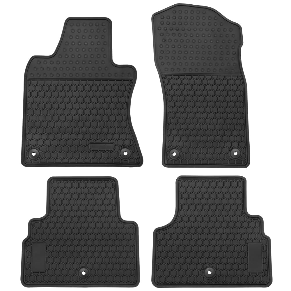 Matericuo Car Floor Mat for Infiniti Q50 2018-2024 / Q60 2020-2022 Custom Fit Full Black Rubber Auto Liner Mats All Weather Protection Heavy Duty Odorless