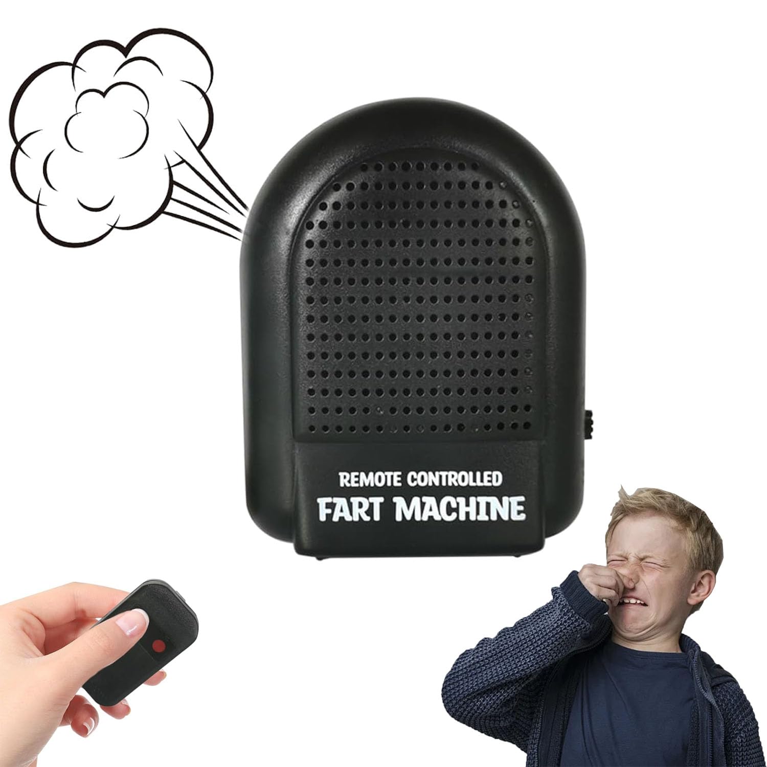 Fart Machine with Remote, Funny Prank Toys and Noise Sounds Maker for Party, Farting Box, Tricky Toy Jokes Gag Gift for Kids Adults (A)