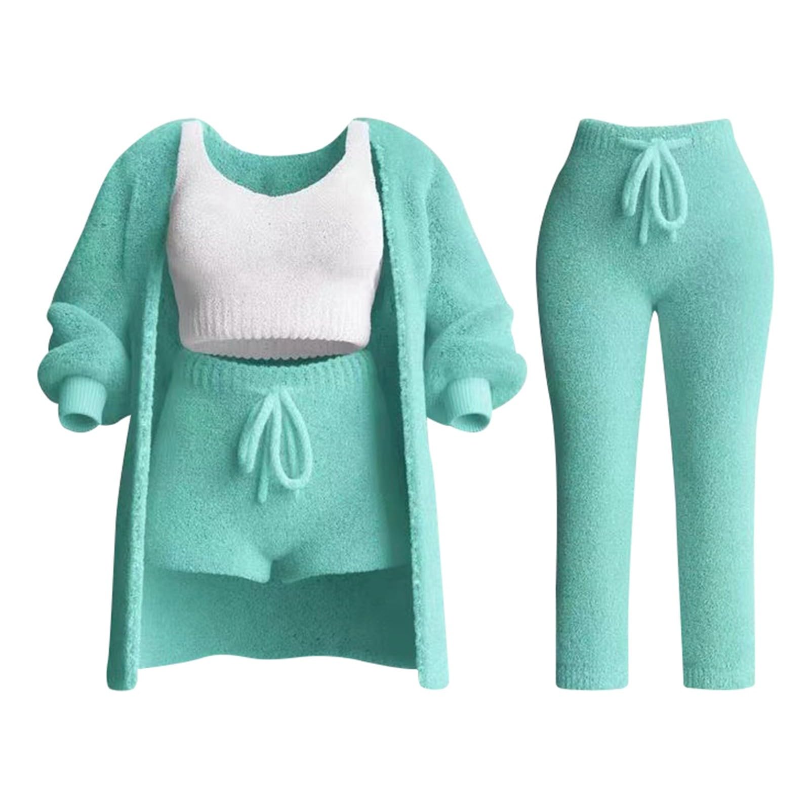 Set di pantaloni e top da donna, in cotone, 2 pezzi, da donna, elegante, elegante, da sera, morbido, leggero, comodo, da ufficio, alla moda, tinta unita, A107