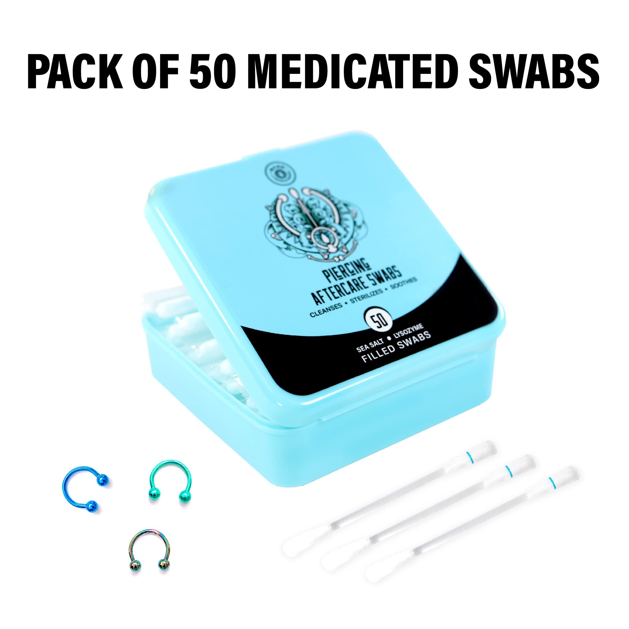 Base Labs Sea Salt Piercing Aftercare Kit Cleanses, Sterilizes & Soothes Saline Solution For