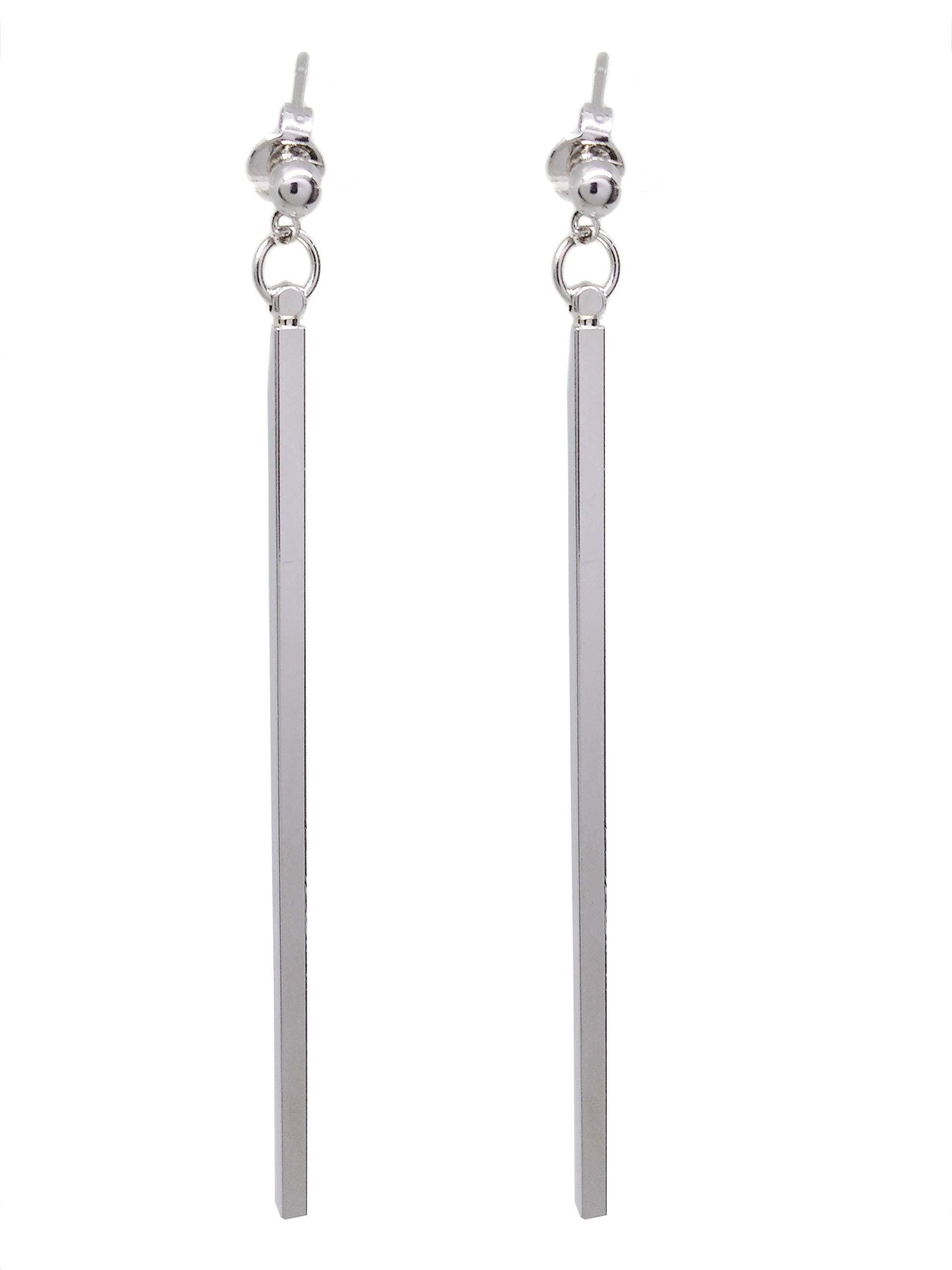 Total Fashion Silver Plated Drop Ear Stick Style Dangle Western Earrings For Women & Girls (B07BHH2TTN) Amazon Price History, Amazon Price Tracker