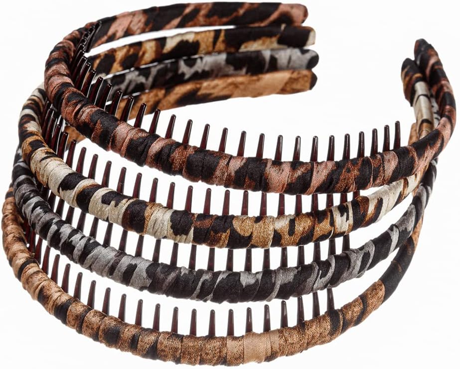STHUAHE4PC Multicolor Protection Resin Teeth Comb Hair Hoop Hairband Headband Hair Accessories by Beauty hair (4-colors)
