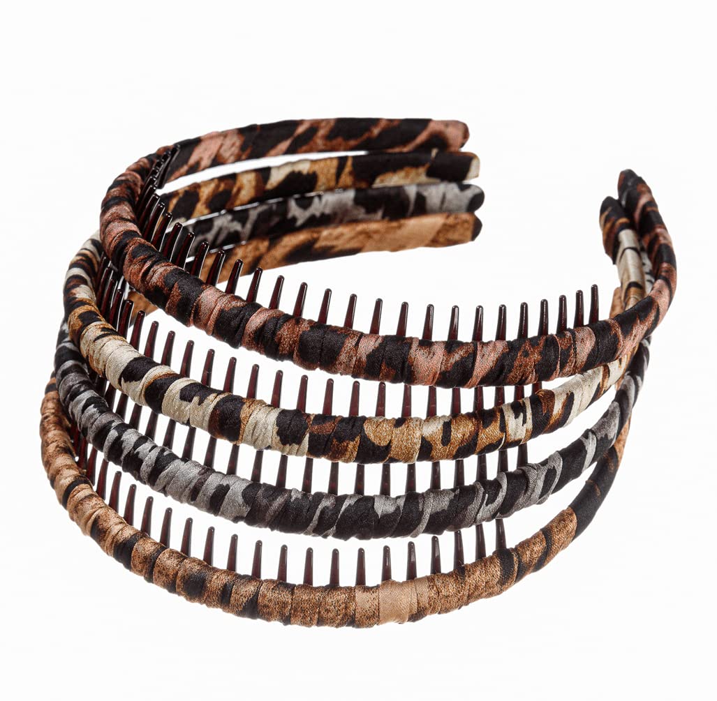 STHUAHE4PC Multicolor Protection Resin Teeth Comb Hair Hoop Hairband Headband Hair Accessories by Beauty hair (4-colors)