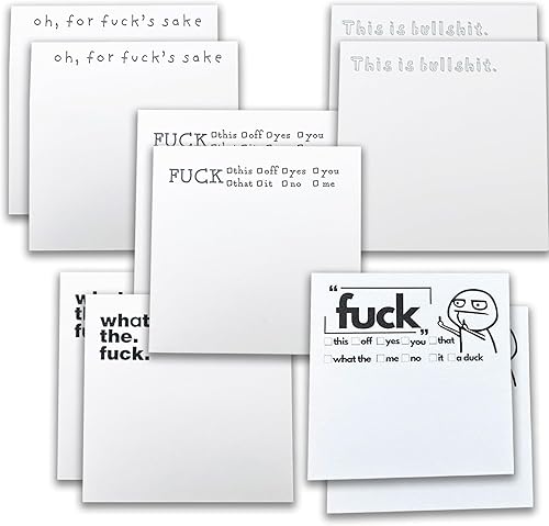 Notas adhesivas divertidas, paquete de 510, 3 x 3 pulgadas, notas autoadhesivas blancas para estudiantes universitarios, escritorio de oficina, 50