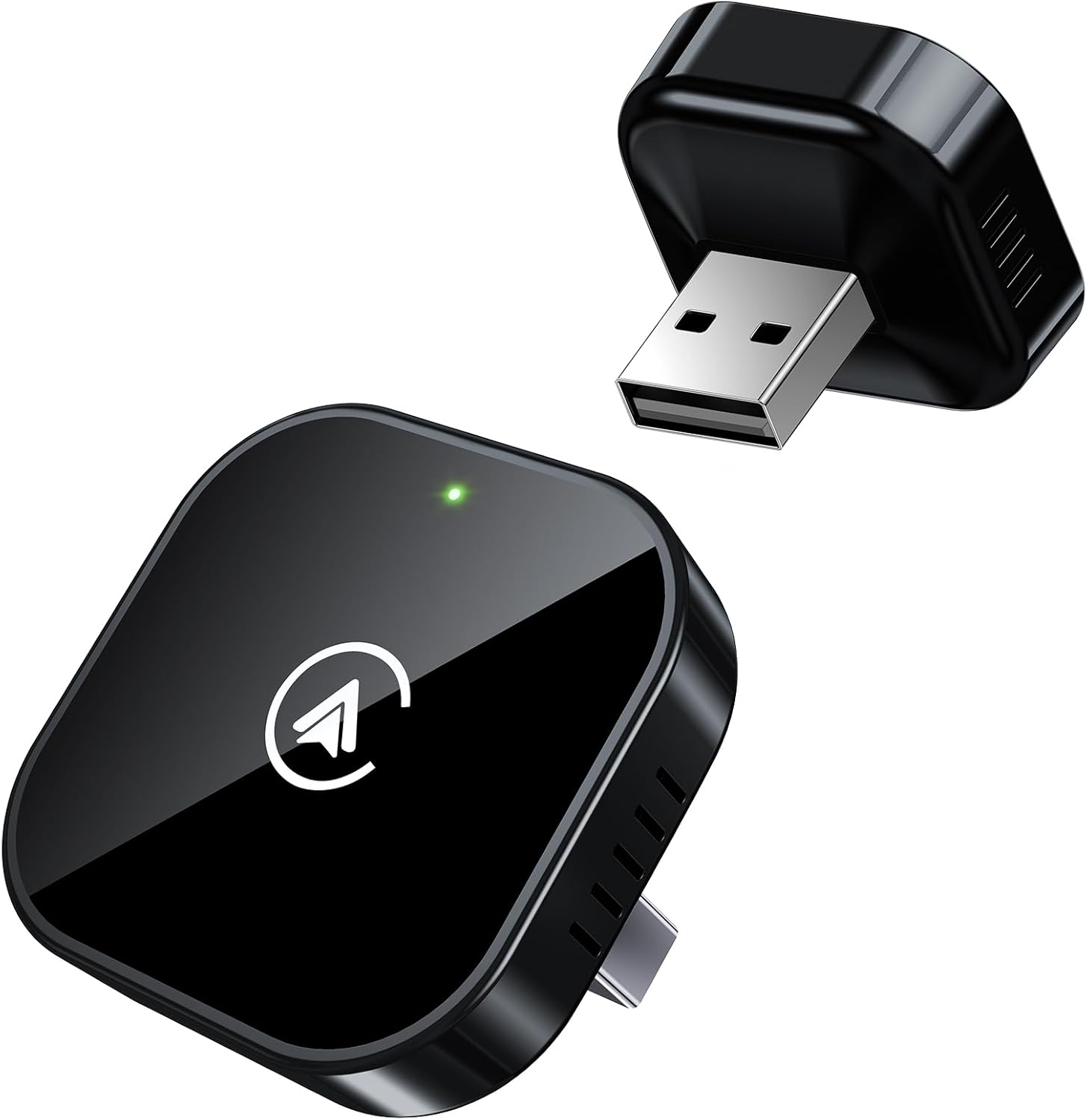 Teeran 2 in 1 Wireless CarPlay and Android Auto Adapter, Easy Setup Plug and Play, Fast Seamless Use Supports 1000+ Car's with Built-in Wired Car Play/Android Auto, Compact Sleek Design Car Adapter Black