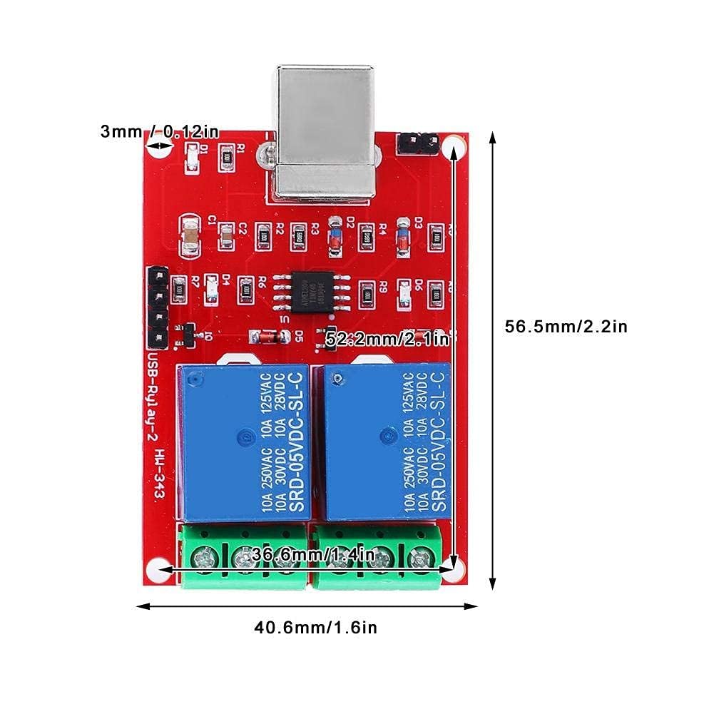 Módulo de Relé Interruptor de Control USB de 2 Canales 5V Inteligente para PC (5V Control Switch)