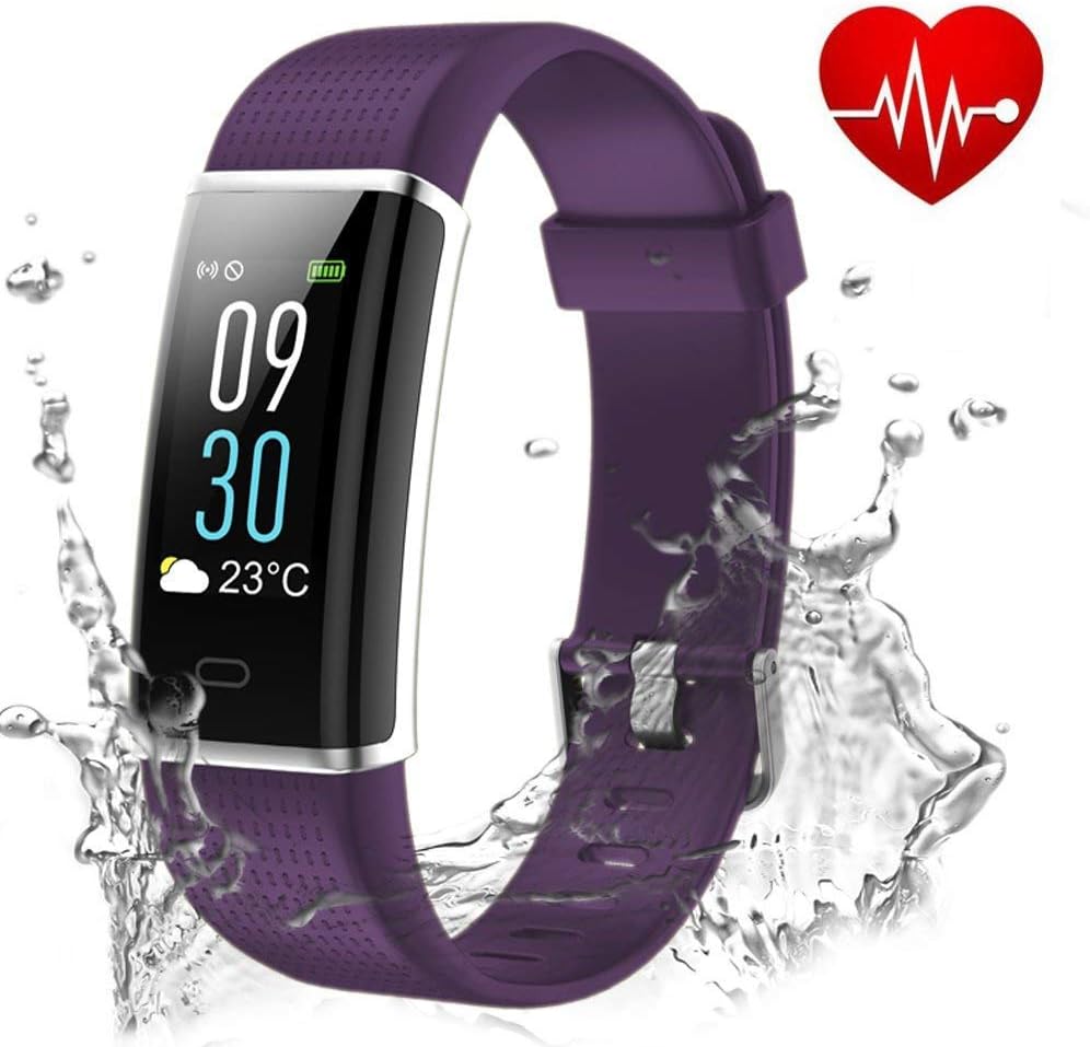 Showyoo Fitness Tracker, Color Screen Activity Tracker Heart Rate Monitor, IP68 Waterproof Sports Watch Pedometer, Sleep Monitor, Step Counter, Calorie Burn Tracking Smartwatch Women Men Kids