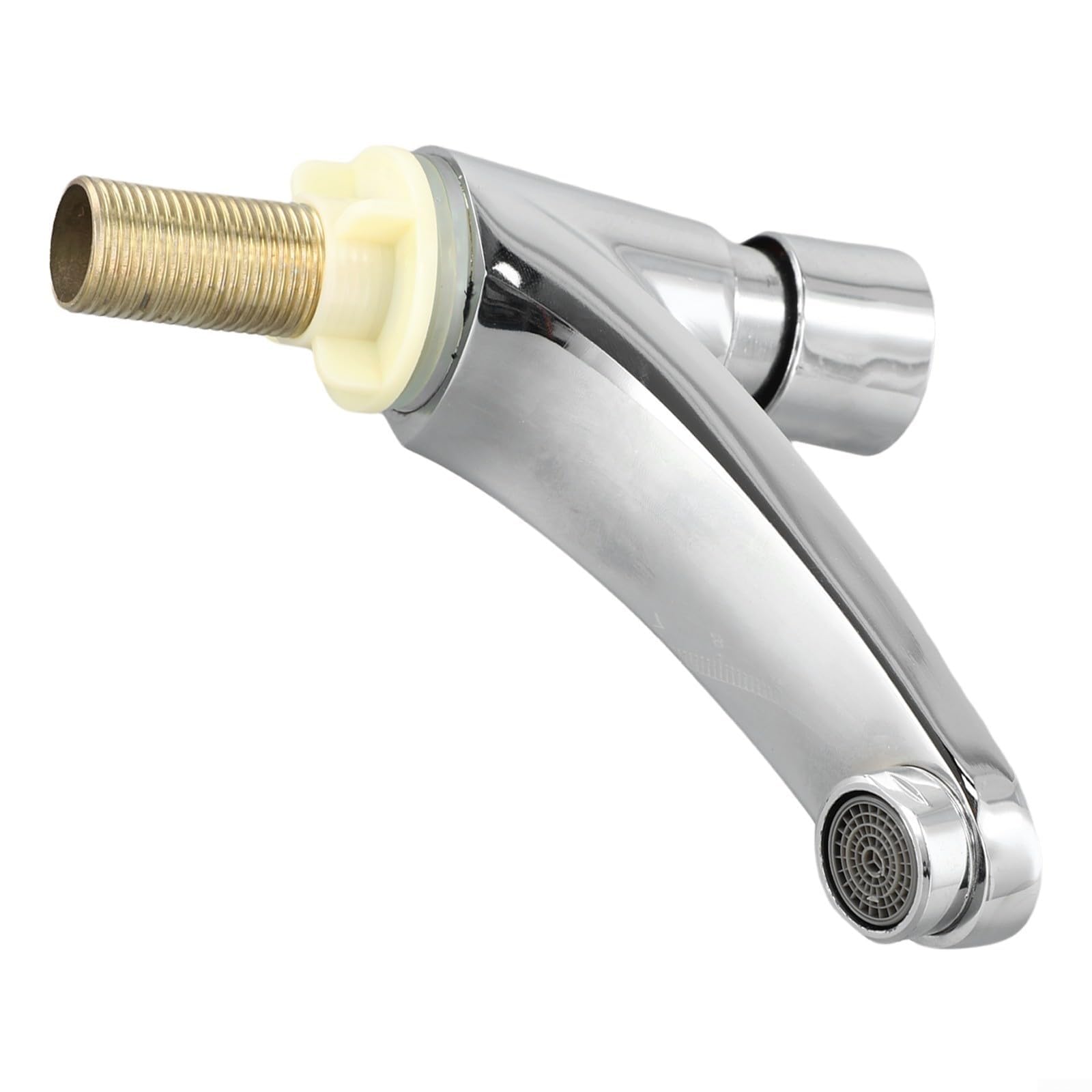 Grifo de Lavabo con Temporizador, Cierre automático de 4 Segundos, de aleación de Zinc Cromado, para Ahorrar Agua en baños públicos, Grifo de Agua fría para Montaje en encimera G1/2