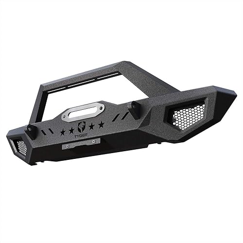 Tyger Auto TG-BP6J85368 Kit de parachoques delantero con placa de cabrestante montaje en anillo en D compatible con Jeep Wrangler TJ/YJ 1987-2006 |