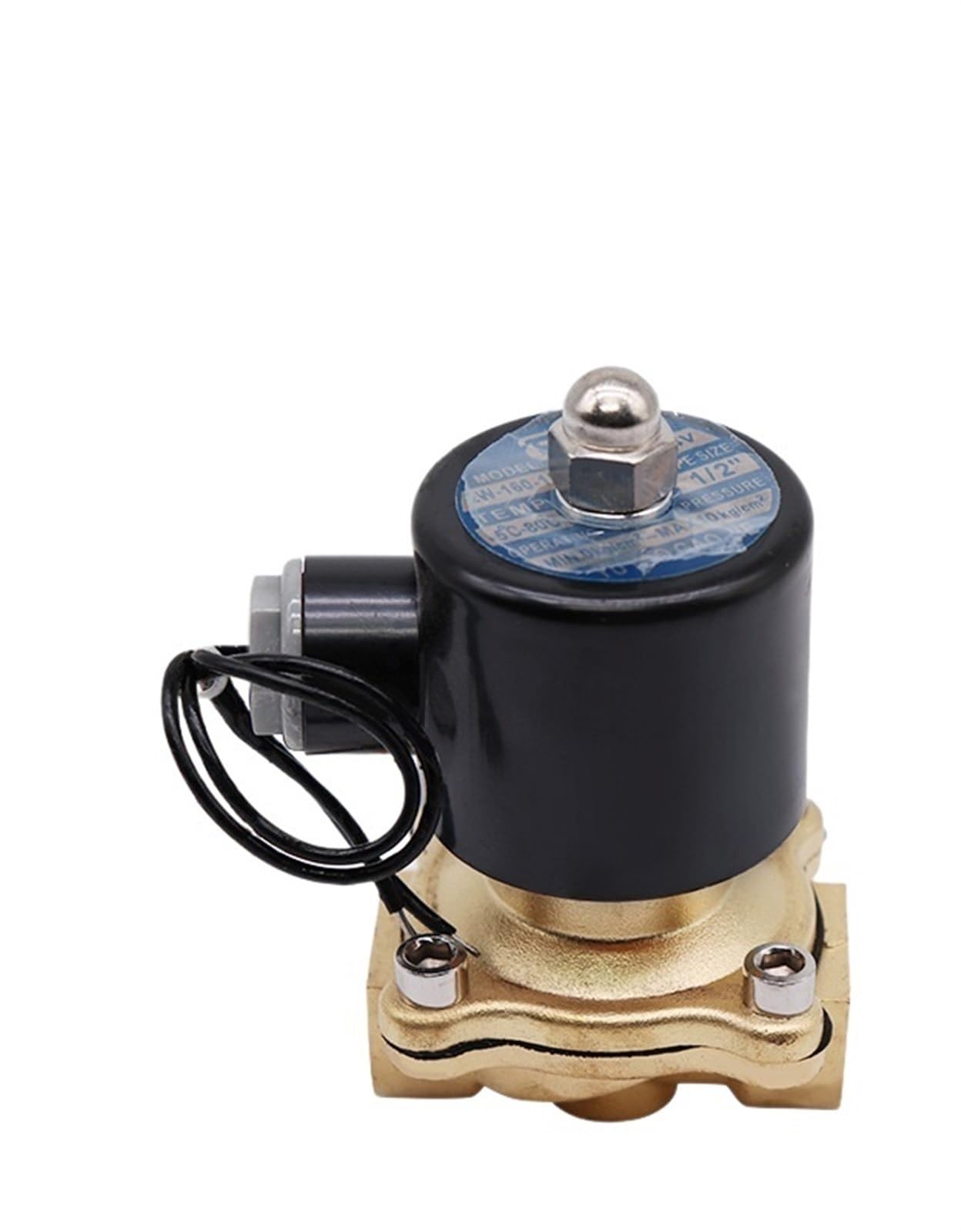 HDPHCRIUN 2W normally closed solenoid valve water 2W025-08 2W040-10 air pure copper coil AC220V DC24V(2W025 08 all copper DC24V)