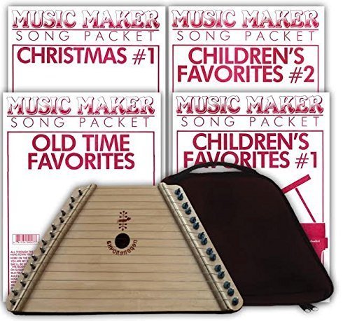 European Expressions Music Maker Lap Harp with Case and 4 Songsheet Packs